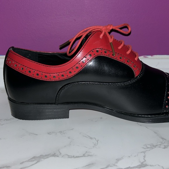 MENS Antonio Cerrelli Red and Black Formal Shoes - Picture 8 of 14